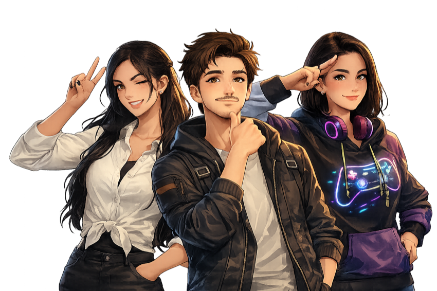 Un team di creator che collabora